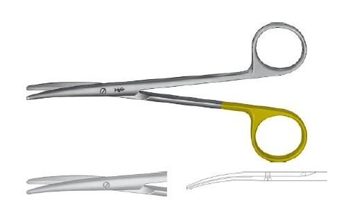 TC НОЖИЦІ ДЛЯ ШОВН. МАТ. ВИГНУТІ ХВИЛ. ЗАТОЧ. 145MM